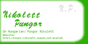 nikolett pungor business card